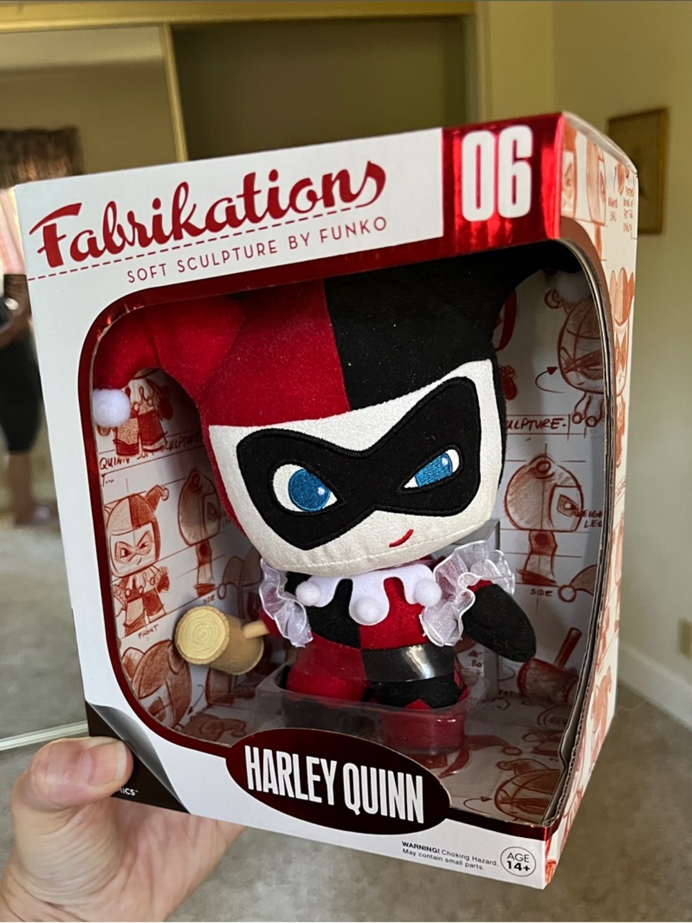 Funko Fabrikations Harley Quinn Plush - Red, Black & White